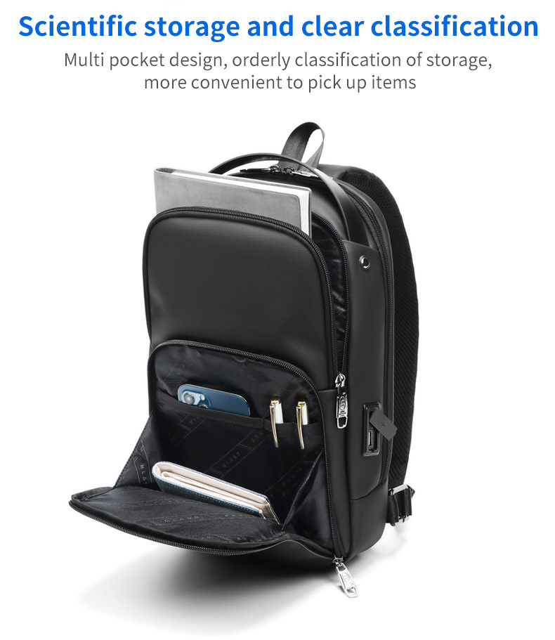 Solid Color Outdoor Travel Mens Sling Bag Multi Pocket Design Easy To Carry