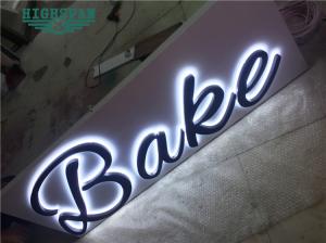 China Laser Cut Backlit Letter Sign Board 12V Stainless Steel Signage Letters wholesale