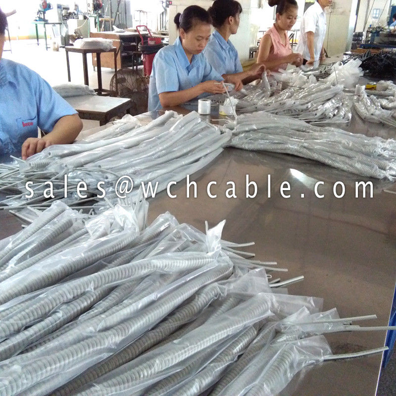 UL20938 125V PUR Curly Cable Retractable With Very High Rebound Resilience UL Compliant