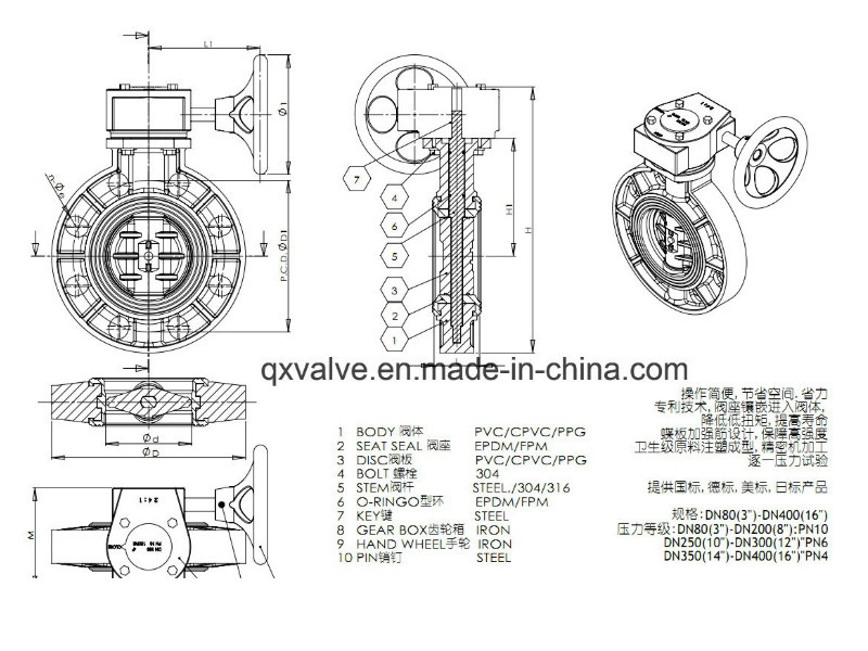 Building Materials Handle Lever Type Butterfly Ball Valve for Water Supply System