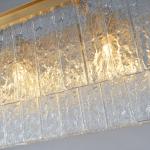 Rectangle Kitchen Chandeliers Frosted Glass Lamp Living Room Bar european