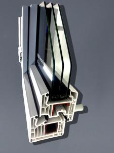 China Single Glazed UPVC Window Profiles 2.5mm Thickness 60mm 70mm 80mm Height wholesale