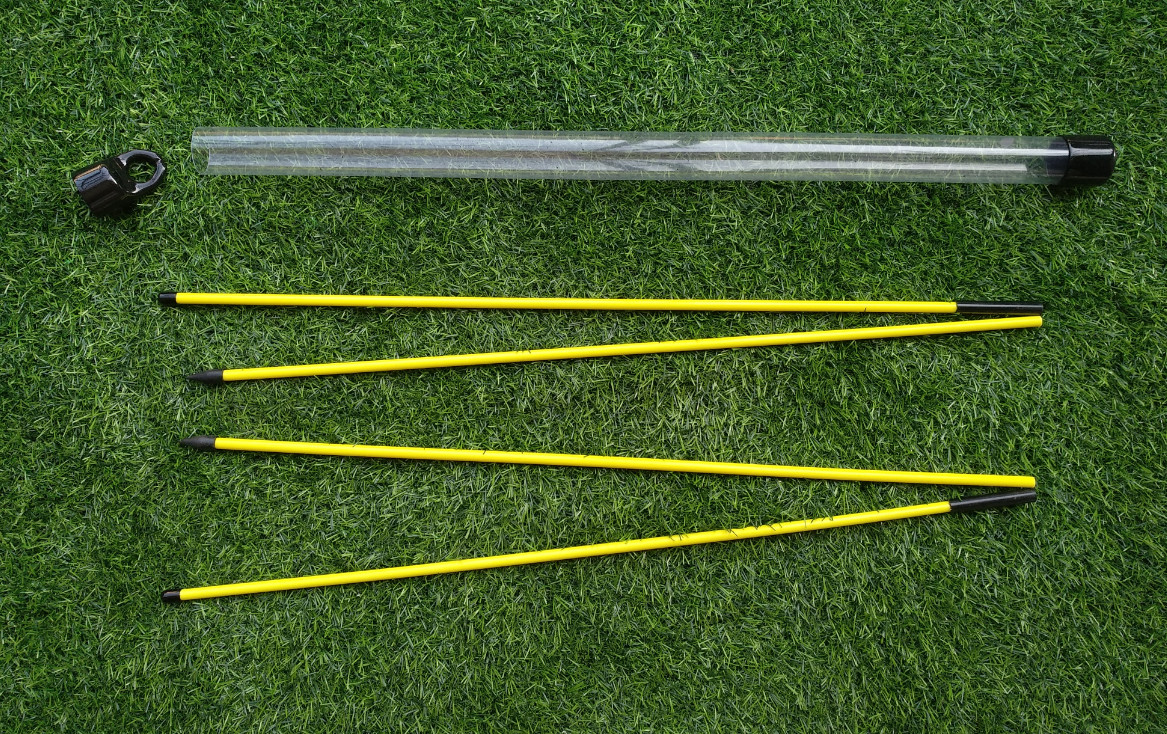 folded golf alignment stick , folding golf alignment sticks , two-double golf training aid