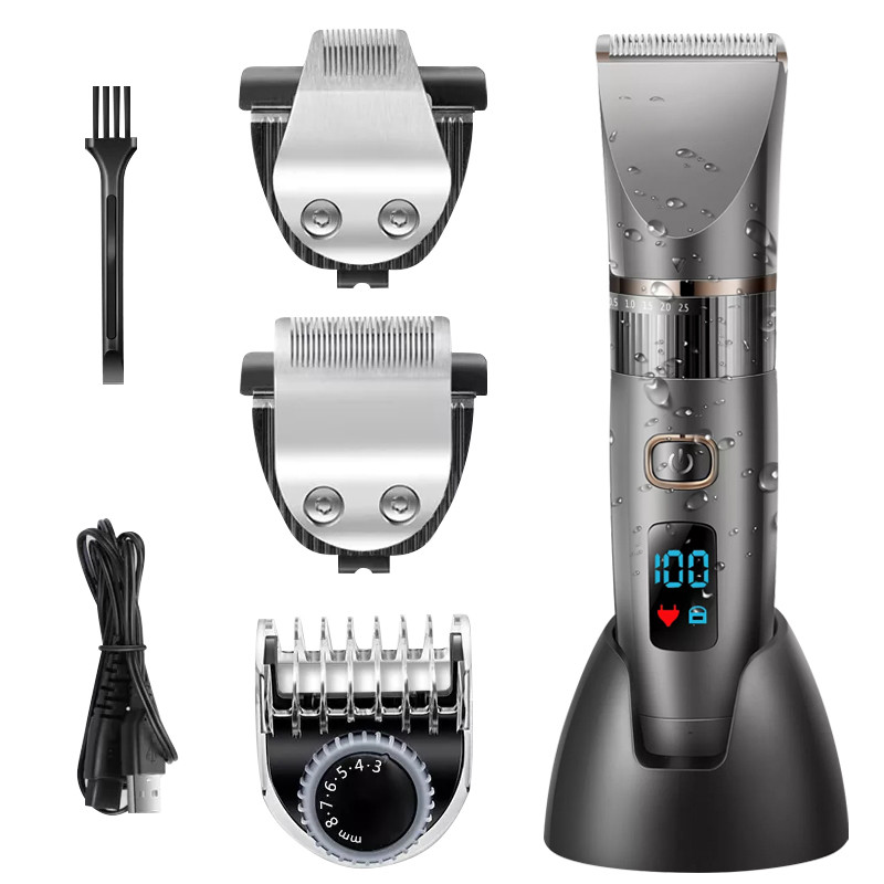 Professional Barber Shop Hair Clippers , Li Ion Battery Electric Hair Trimmer