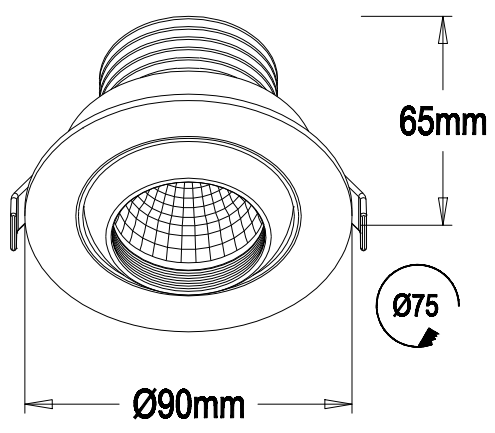 360 Degree Adjustable Citizen Chip Cool White of COB Led Downlight