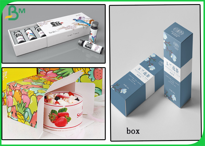 325gsm 350gsm Coated 1 Side Food Grade ivory paper For food package box 