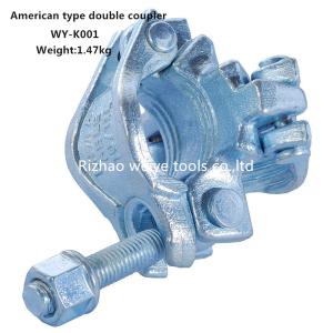 China EN74 Galvanized scaffolding double coupler , scaffolding tube clamps wholesale