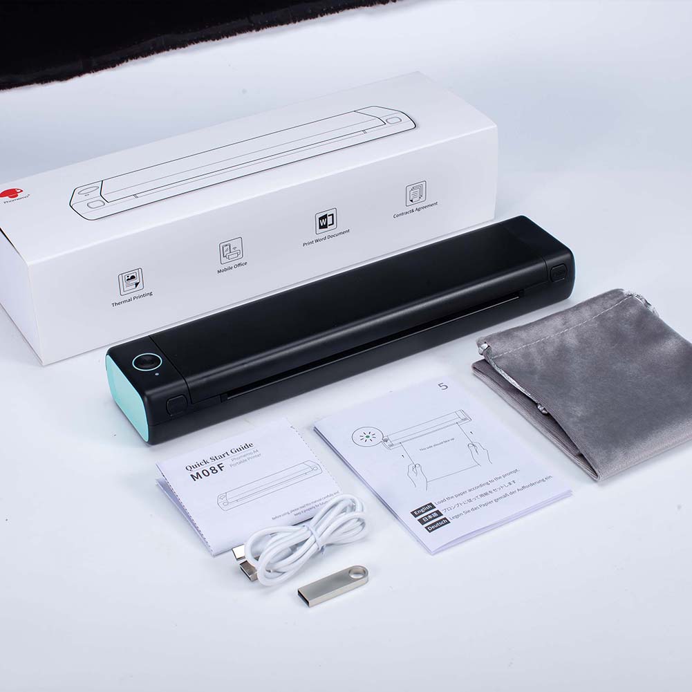 Portable Blue Tooth Thermal Printer for A4 Multi Language Printing on Android Ios