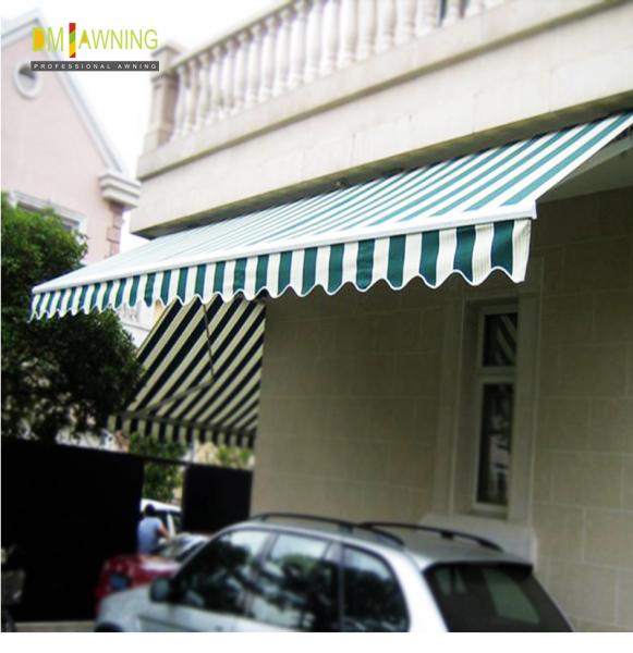 Aluminum Waterproof Retractable Awning Yard Door Shop Awning 40x40mm