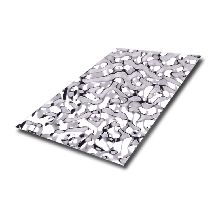 1000mm Width Decorative Stainless Steel Sheet Rose Gold Mirror Stamped Plate 2D 3D Pattern