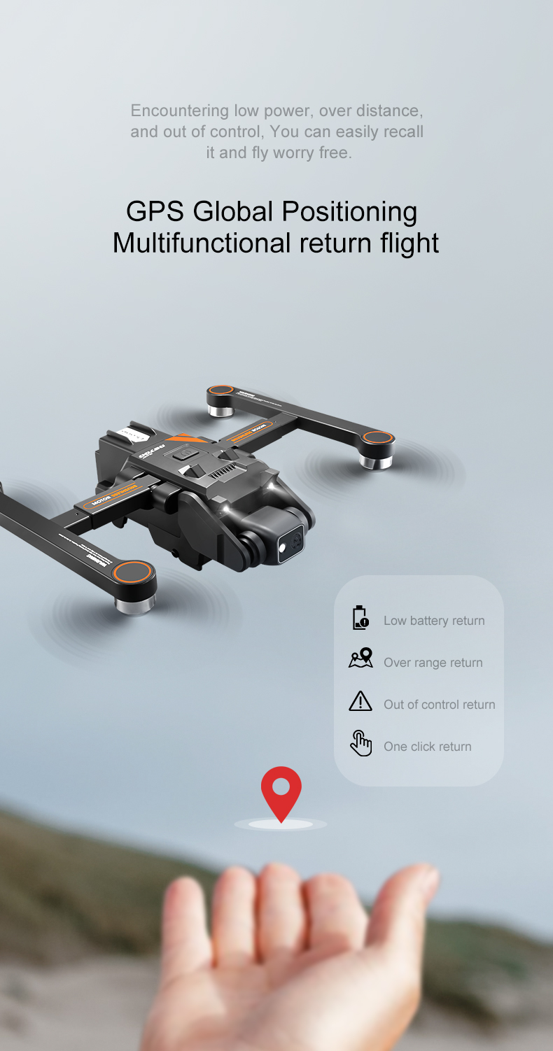 20*14*9cm Rg700 Pro Drone 4k Gps 8k Hd Dual Camera Fpv Professional Aerial Photography Uav Brushless Motor Quadcopter Toys