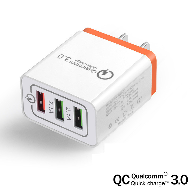5V 2.4A USB Charger QC3.0 Fast Charging With 3 USB Output