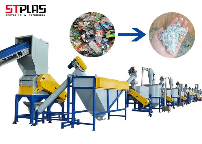 1000kg/h Hot Wash​ Crushing Drying Pet Bottle Washing Line for floating washer