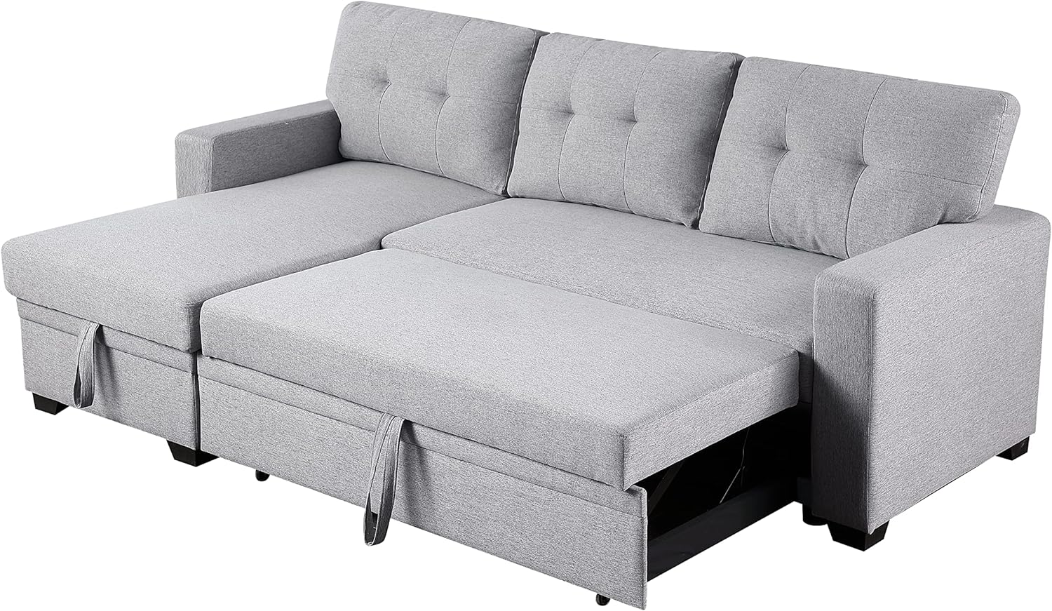 Mail Packing All Weather Fabric L Shape Sectional Sofa Bed Lounge Set with Cushions
