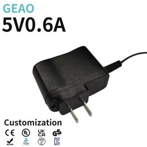 China 5V 0.6A Wall Mount Power Adapters Electric Unit VI Efficiency wholesale