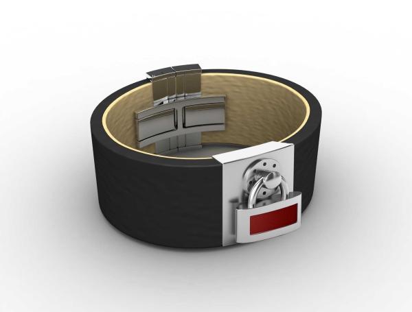 Top Quality Europe Fashion Stainless Steel Genuine Leather Silicone Bangle