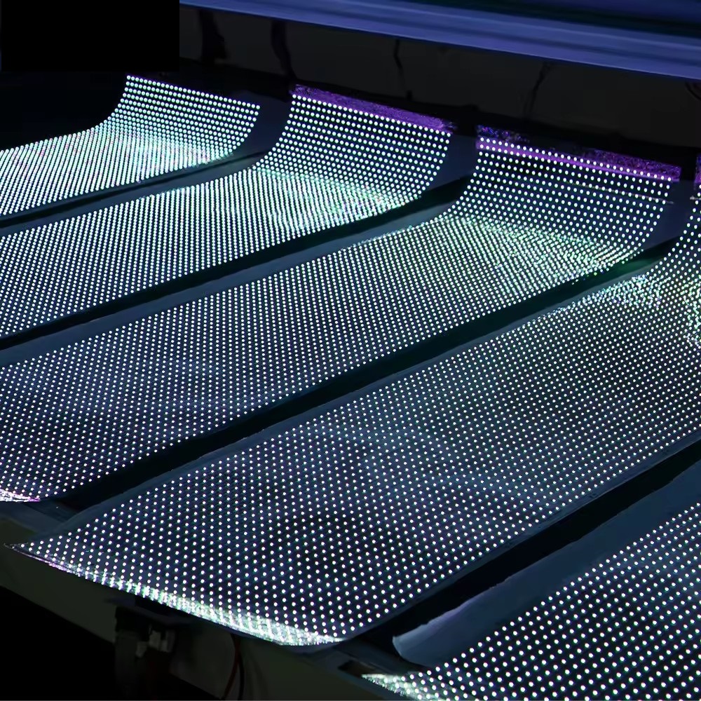 P8 Flexible Crystal Core Film Screen Indoor Glass Window Curtain Advertising Film Digital Transparent Display