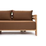 Modern Stylish Natural Teak Wood Lounge Sofa for Hotel Outdoor Patio Furniture