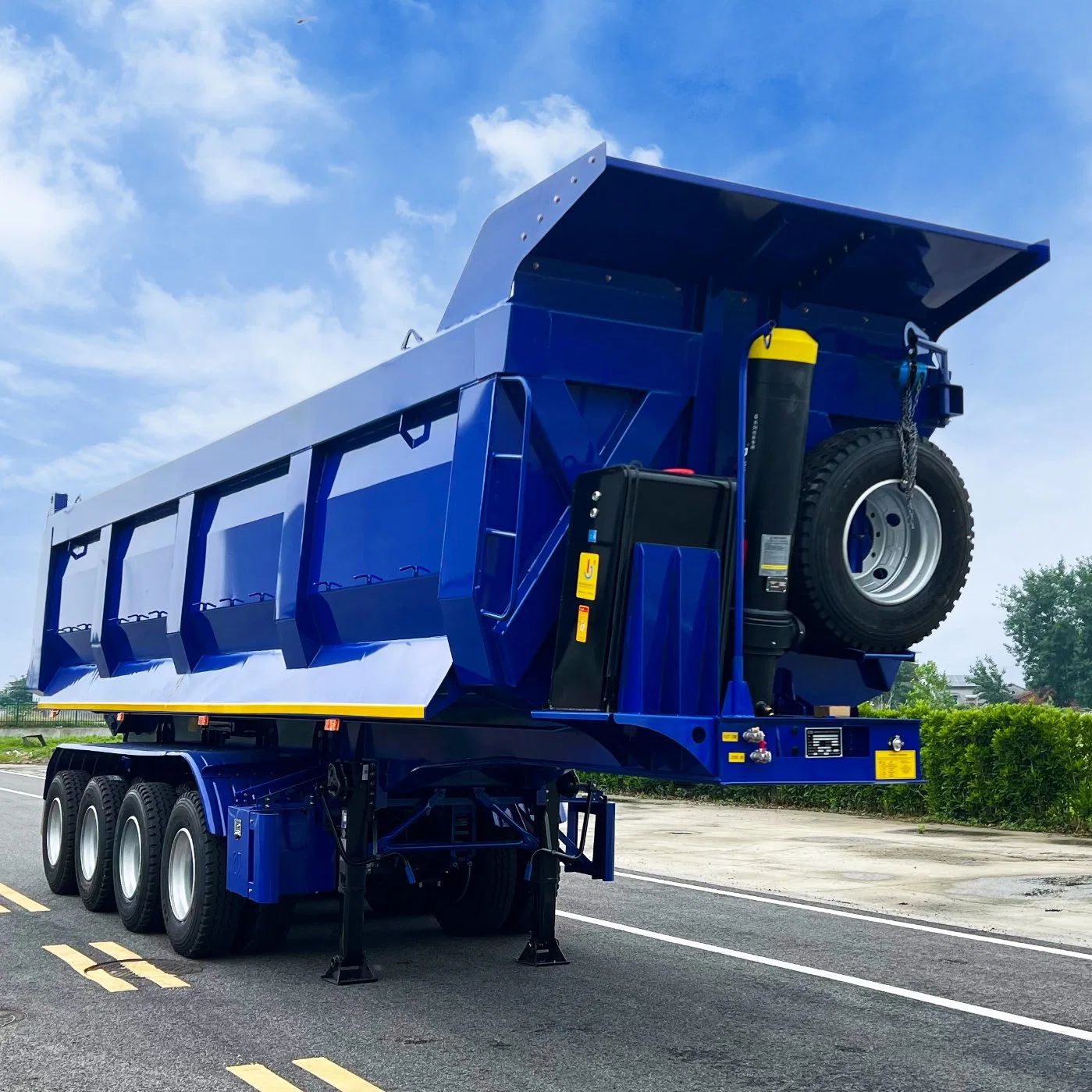 CIMC High Quality 10m 4 Axis U Shaped Self Dump Semi-Trailer with Leaf Spring Suspension for Efficient Transportation