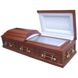 China Mdf Funeral Caskets With Handle South American Style 198*58*35 Cm on sale