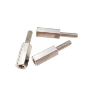 China Brass Hex Spacers Custom Fasteners Male Female Threads Nickel Finsih wholesale
