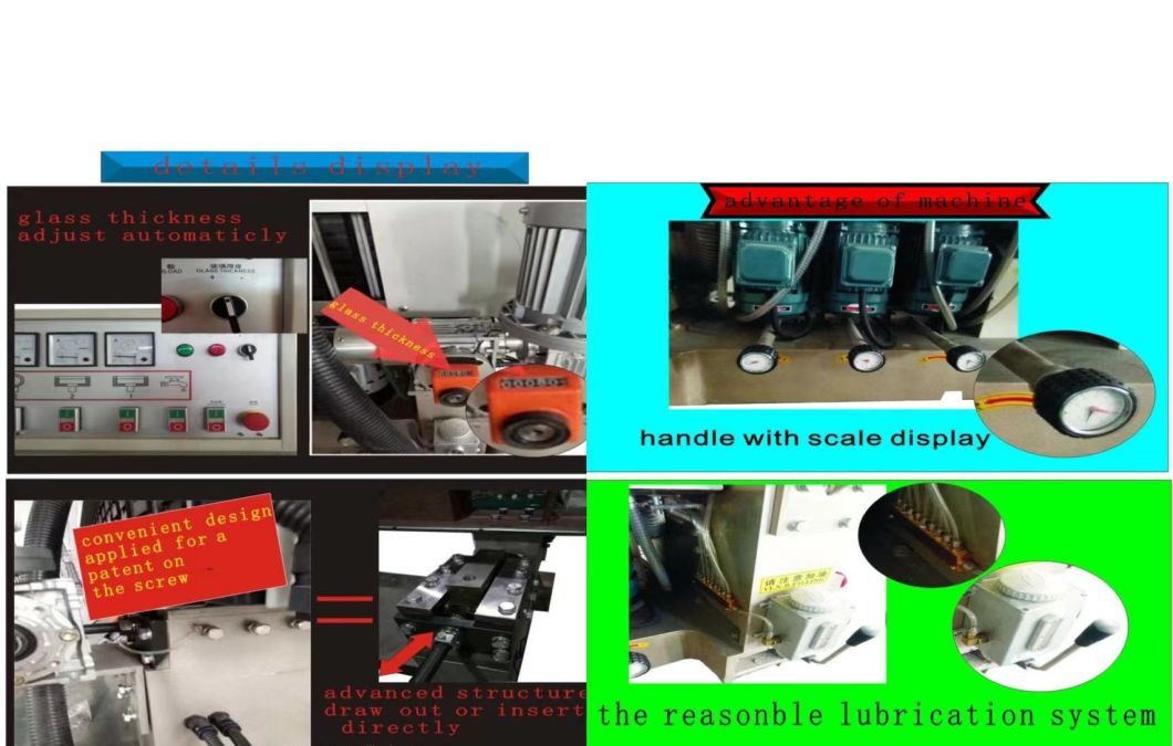 Glass Straight Line Beveling Machine 9 Spindle Glass Polishing Machine
