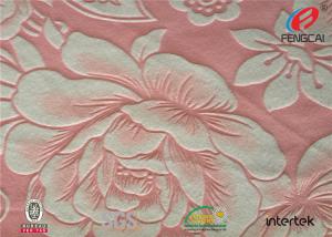China Anti Static 100% Polyester Sofa Velvet Upholstery Fabric Embossed Water Proof wholesale