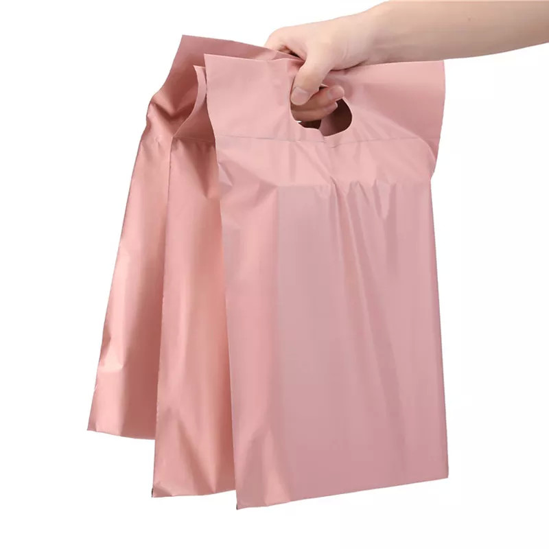 Printed Pink Waterproof Mailing Bags For Book Cloth Courier Shipping Packing
