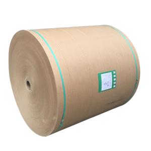 China Recycled Wrapping Brown Kraft Paper Jumbo Roll 100% Virgin Wood Pulp wholesale