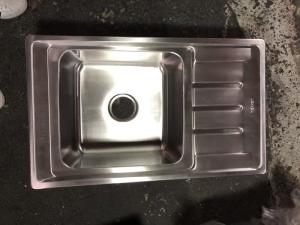 China Kitchen Sink With Drainboard Square Drain Hole wholesale