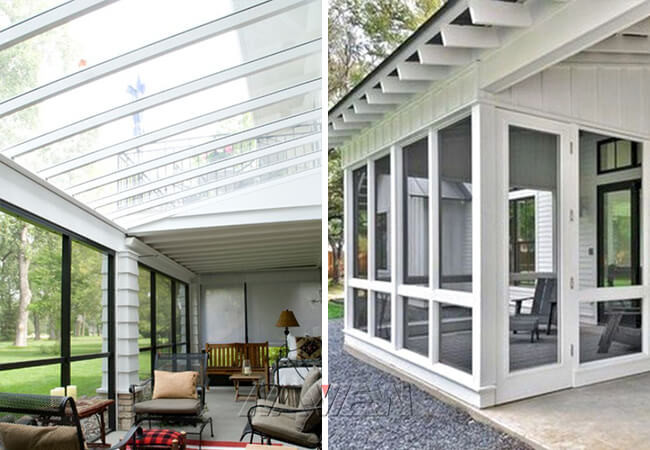 Prefab Covered Small Screened Porch Additions Construction Custom Made