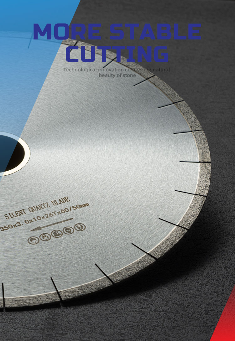 Diamond Powder Alloy Steel D400mm Saw Blade for Silent Wet on Quartz Stone Cutting