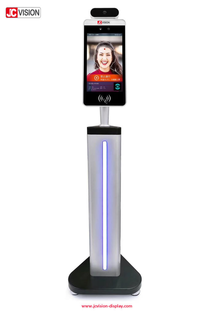 Android OS AI Facial Recognition And Temperature Scanner 8 Inch