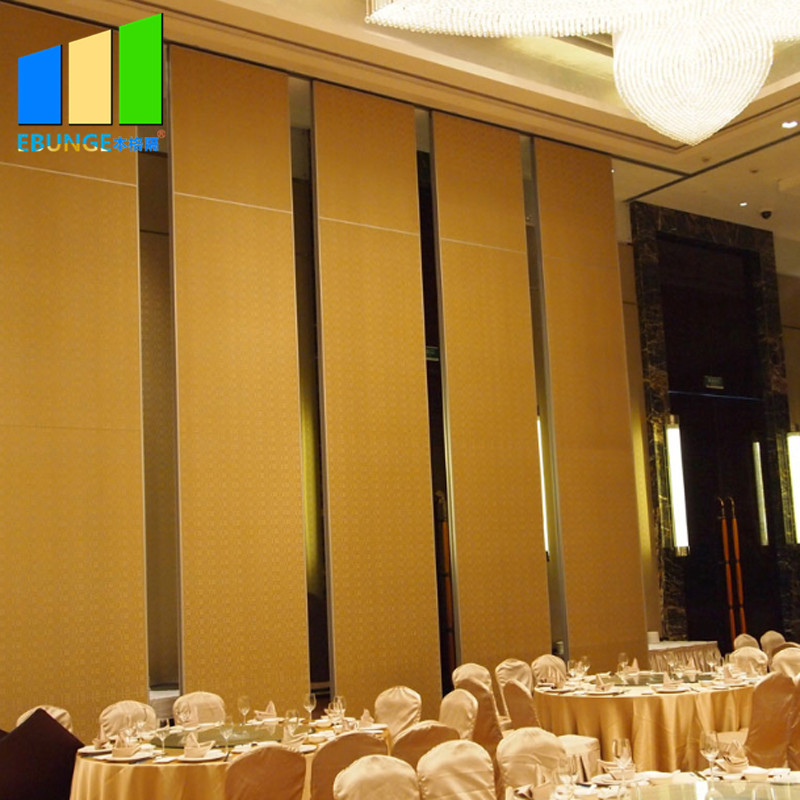 Church Absorbing Movable Sliding Folding Wall Sound Proof Partition Panel With Pass Door