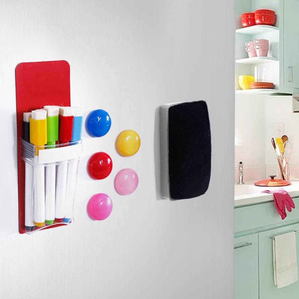 PVC Dry Erase Whiteboard Pen Holders Transparent Blue Yellow White ODM