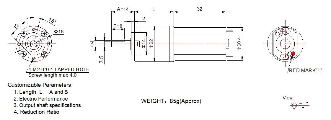 Planetary Gear Motor 12v