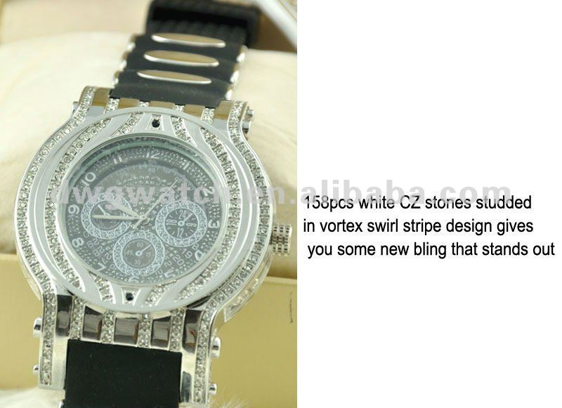 Hip Hop Luxury Men Watch with Bling Bling Watch Face