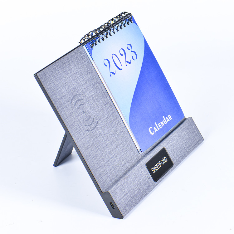 Multifunctional Custom 365 Day Calendar , Desk Wireless Charging Calendar