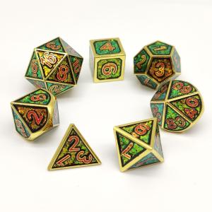 China Antiwear Waterproof Metal Polyhedral Dice Nontoxic Neat Sharp Edges wholesale