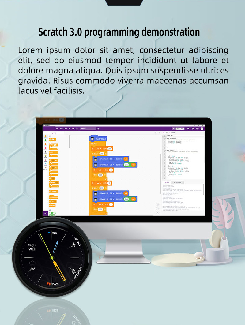 1.28-inch small LCD display ESP32 module with low power consumption applicability and wide resolution 240 * 240