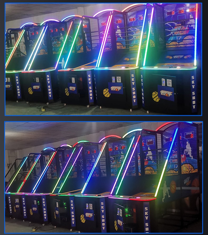 Mini Coin Operated Arcade Basketball Machine For Amusement Game Center