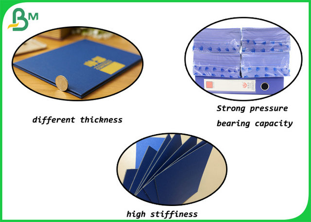 1 Side Coated 2mm 2.5mm Thickness Blue Lacquered Paper Board For Folders 