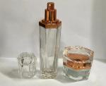 Luxury Transparent Cream Bottles Skincare Packaging / Glass Cosmetic Bottle Six