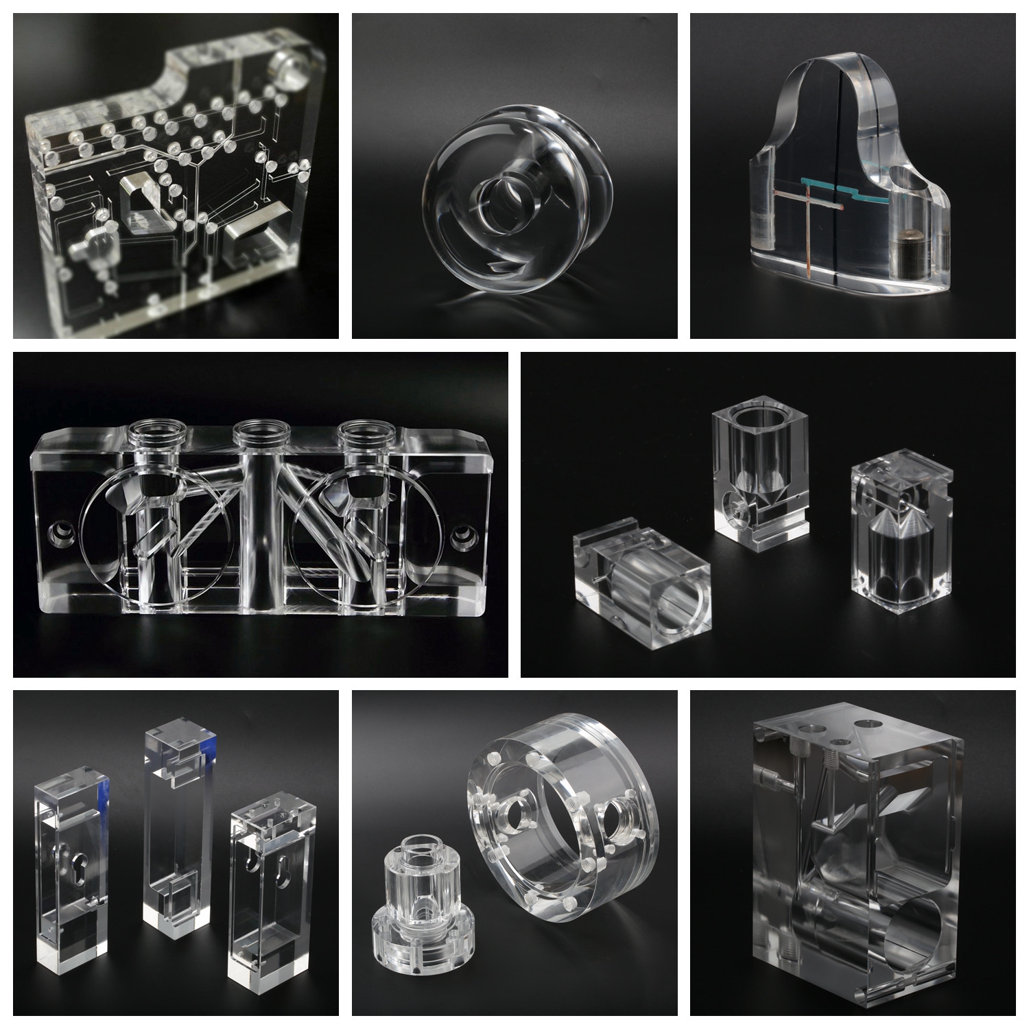 0.01mm Tolerance PMMA Machining Parts CNC Plastic Machining OEM / ODM