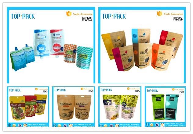 BPA Free Custom Spout Pouch Double Zipper Sealable Baby Food Spout Packaging