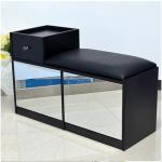 Black Knock Down Package Space Saving Entryway Shoe Bench