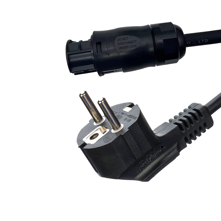 S Certified Swiss Waterproof Plug IP55 AC Power Cord with Betteri BC01 IP68 Certification Standard DIN VDE 0620/EN 50075 1990