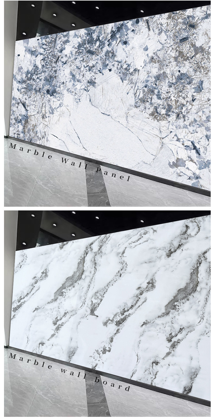 1220*2440mm Marble Wall Paneling Waterproof Marble Bamboo Charcoal Wood Veneer