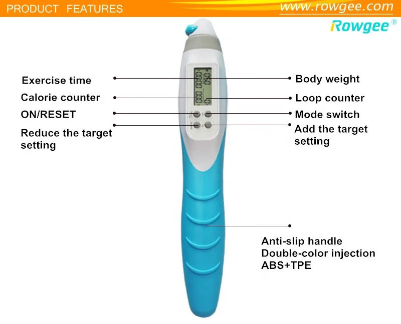 Fitness Jump Rope Blue Unisex Home Fitness Jump Rope With Adjustable Bearing Speed Skipping JP-100