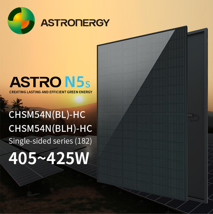 Astronergy N5s Single Sided Series(182) Home Solar Pv Panel 405w 410w 415w 420w 425w Black